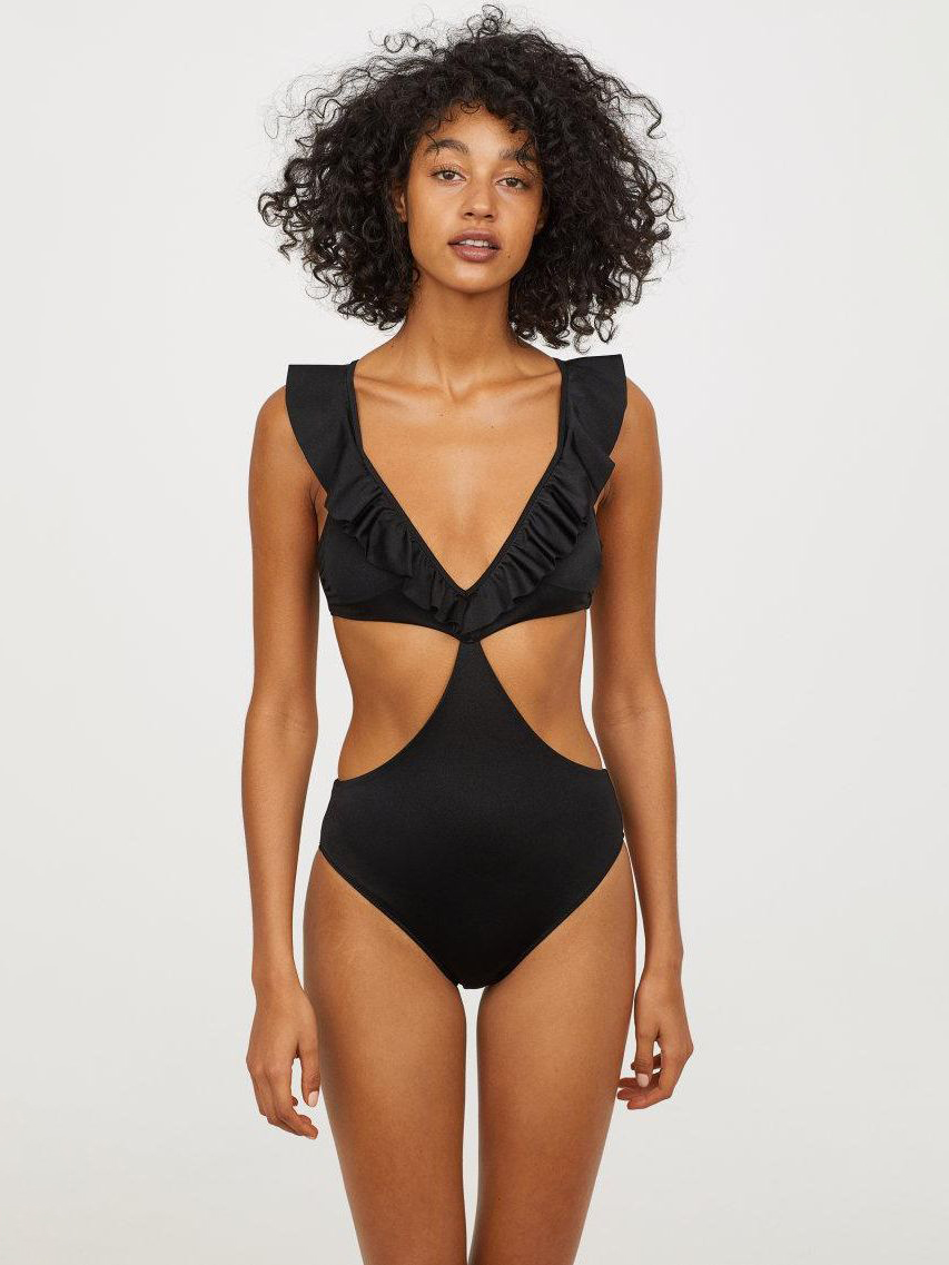 

Купальник слитный женский H&M 01-0622284-7 36 Черный (СА2000001848982)