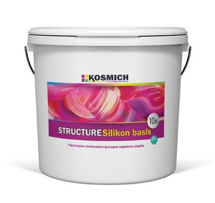 

Фасадная краска на основе силикона KOSMICH Structure silikon basis (10 л)