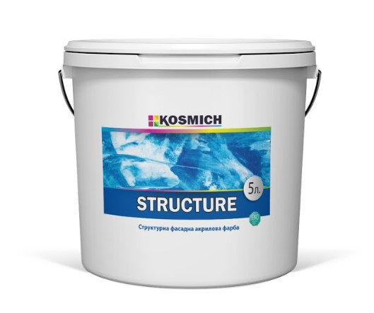 

Фасадная структурная краска на основе акрилового сополимера KOSMICH Structure (5 л)