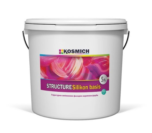 

Фасадная краска на основе силикона KOSMICH Structure silikon basis (5 л)