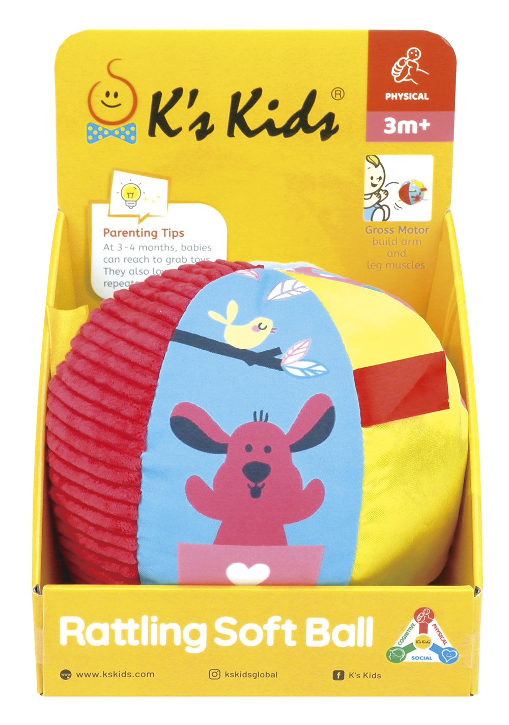 

Брязкальце Ks Kids М'яч м'який (KA10805-OB) (6603095)