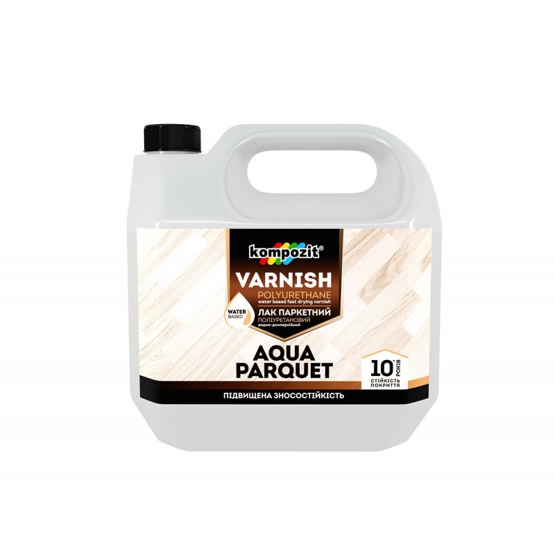 

Лак для паркета Kompozit AQUA PARQUET матовый 5 л