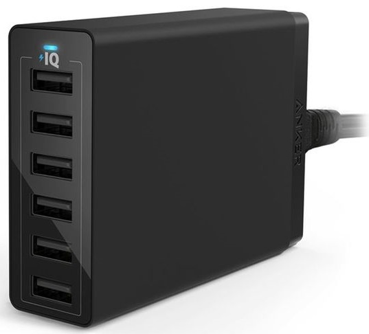 

Мережевий зарядний пристрій Anker PowerPort 6 60W 6-port V3 Black