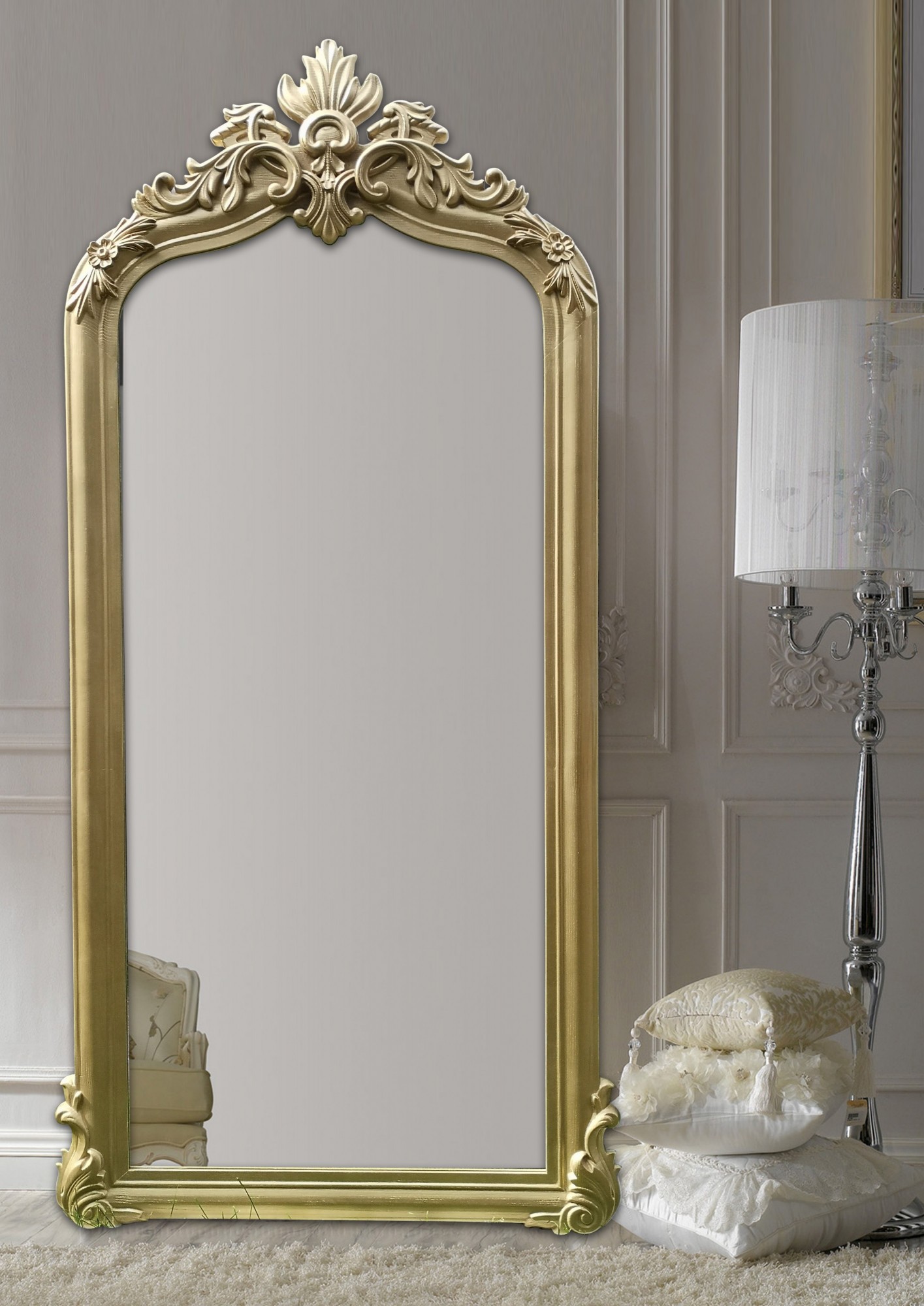 

Зеркало Лира 210x100 см Золото (Арт-001-Gold)