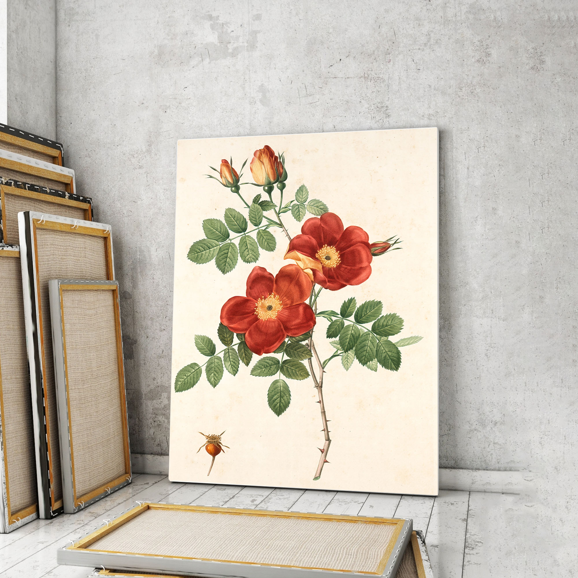 

Модульная картина Artel «Винтажные акварельные Дикие красные розы» 90x60 см