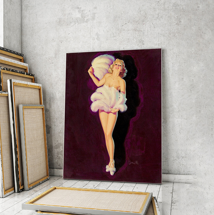 

Модульная картина Artel «Девушка с веером из перьев» 105x70 см