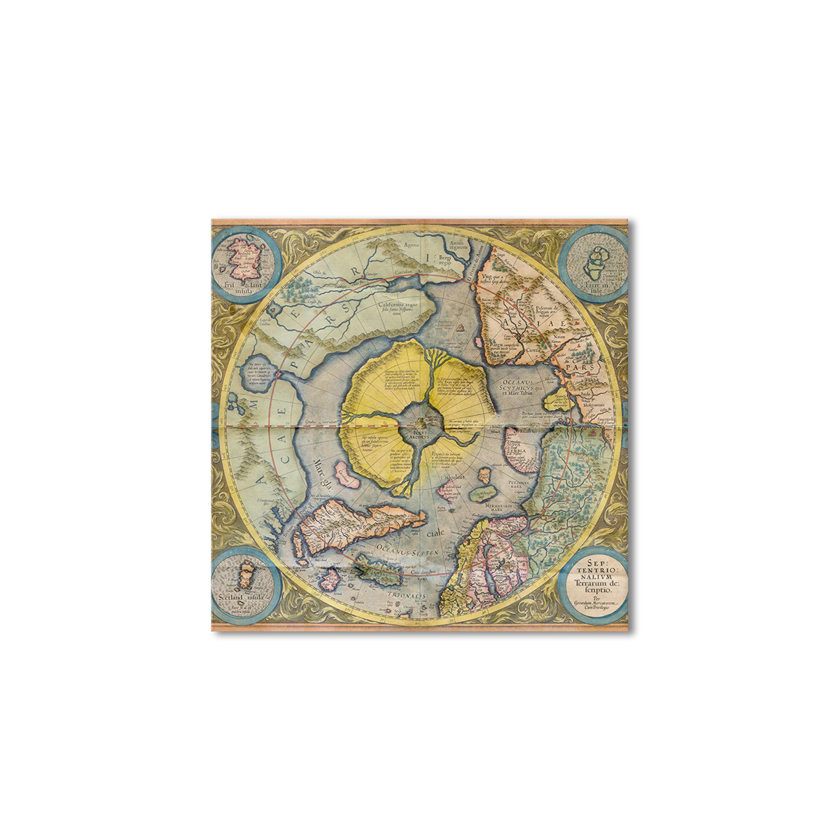 

Винтажная карта Artel «Эзотерическая картография Септентриона» 90x90 см