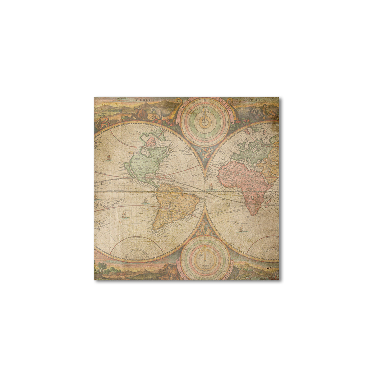 

Винтажная карта Artel «Карты миров» 90x90 см