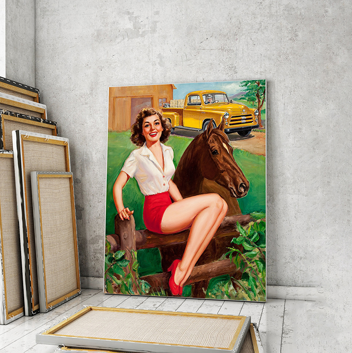 

Модульная картина Artel «Девушка и лошадь. Джерри Н. Н. Томпсон» 75x50 см
