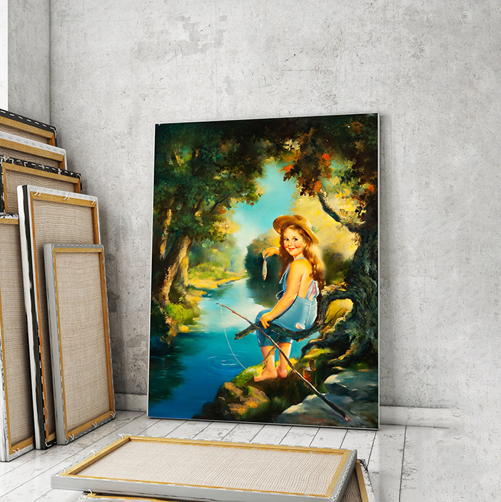 

Модульная картина Artel «Маленькая девочка на рыбалке. Максим Стивенс» 105x70 см