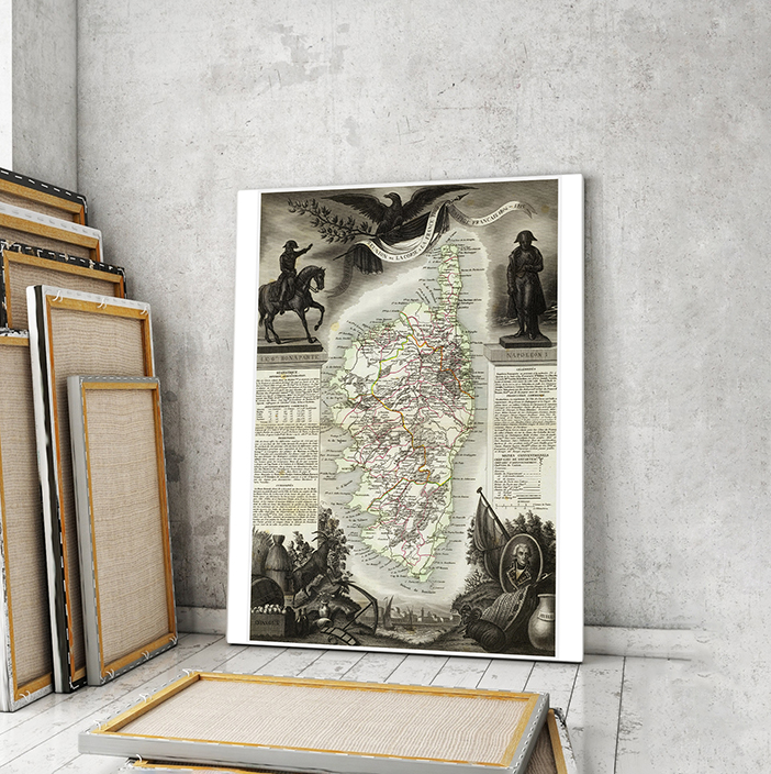 

Винтажная карта Artel «Республика Лакорз Во Франции 1769 империя Франкатс 1804-1819 гг.» 90x60 см