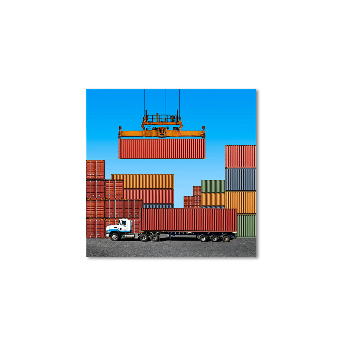 

Модульная картина Artel «Контейнерная база» 100x100 см