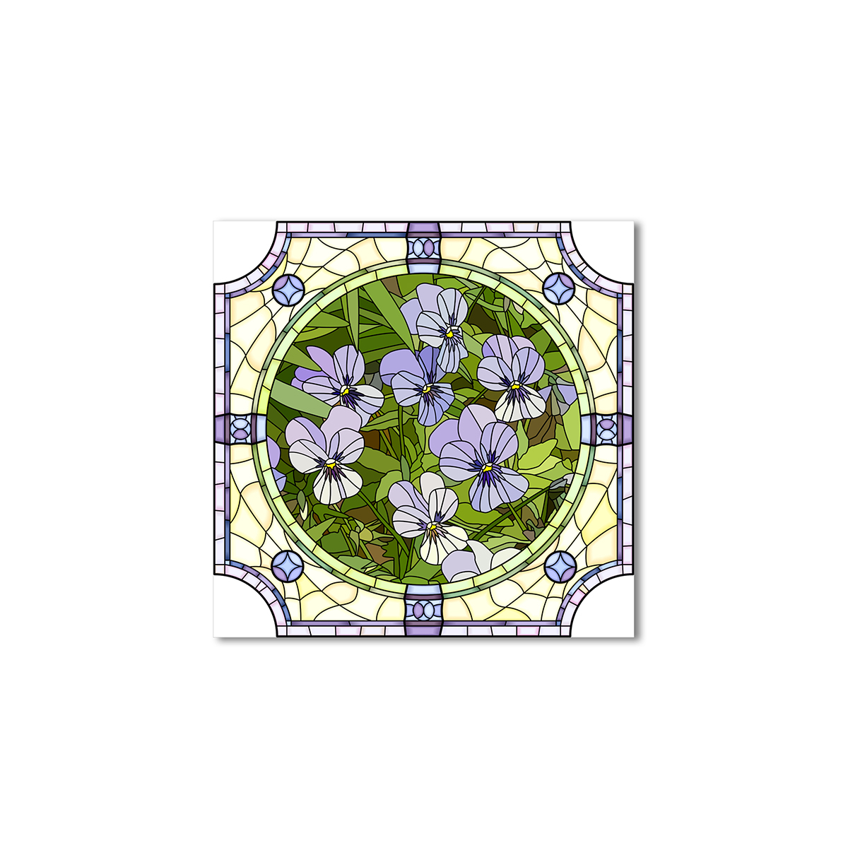 

Модульная картина Artel «Абстракция мозаики незабудок» 120x120 см
