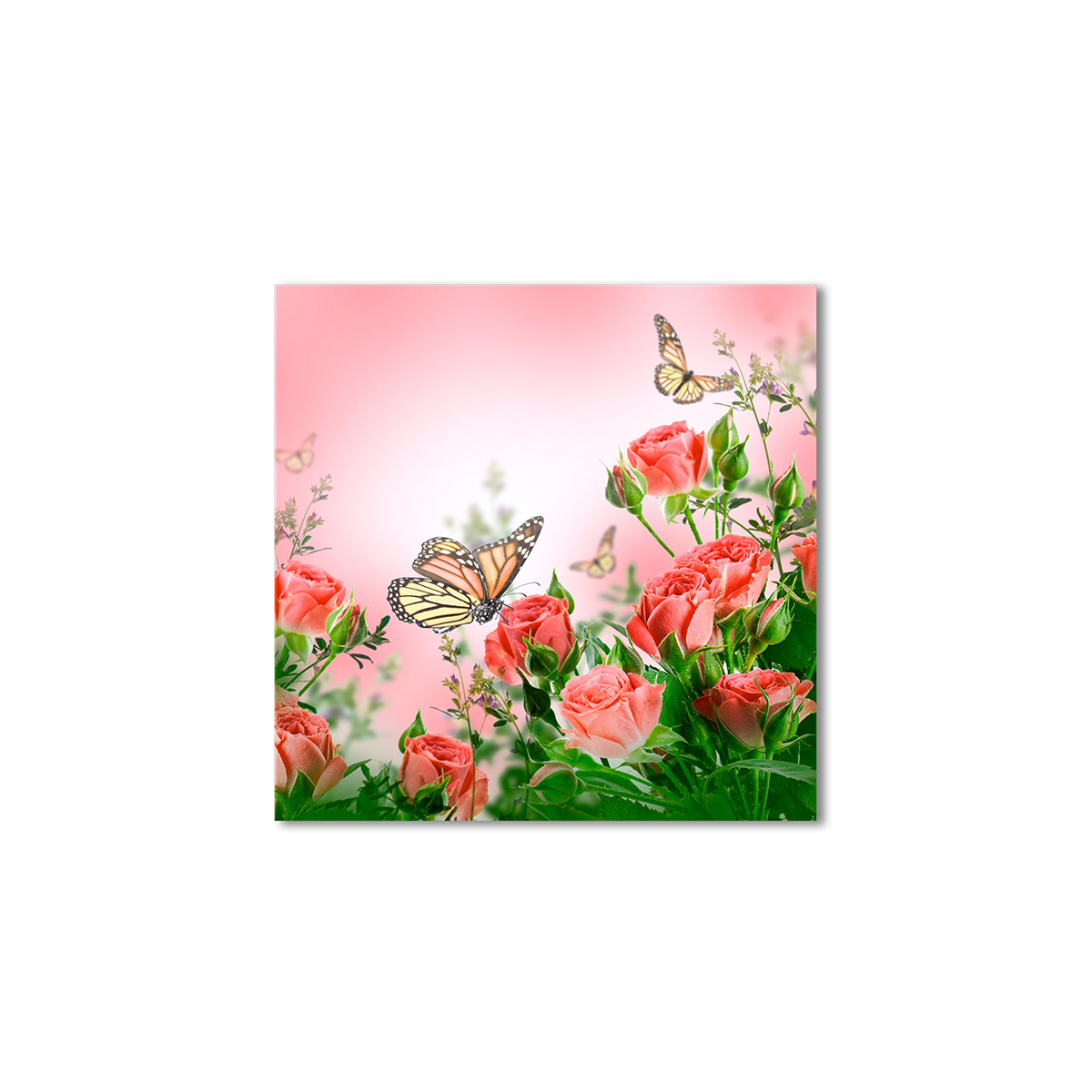 

Модульная картина Artel «Бабочки и розы» 50x50 см