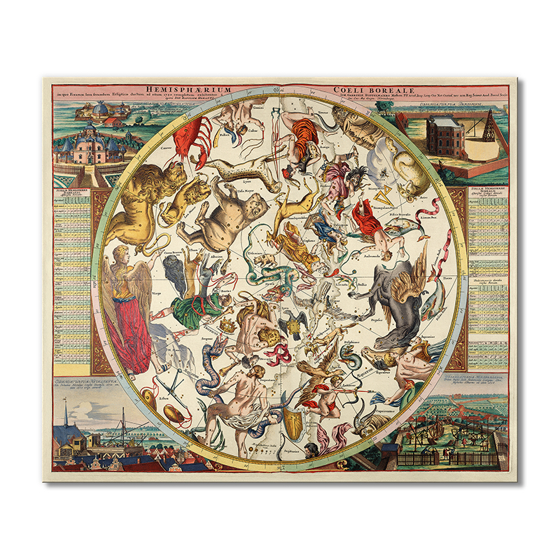 

Винтажная карта Artel «Фурманн, Стир Бореаль планетарий» 120x120 см