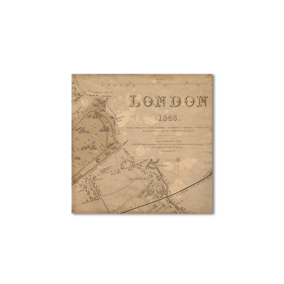 

Винтажная карта Artel «Карта Лондона 1843» 120x120 см