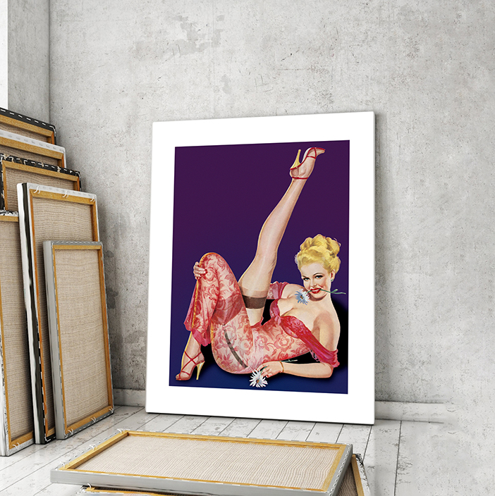 

Модульная картина Artel «Pin Up блондинка с цветком» 60х40 см