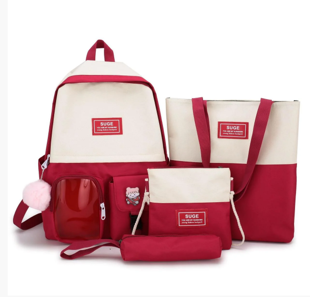 

Рюкзак женский сумки пенал Комплект Sugebag Красный (167G)