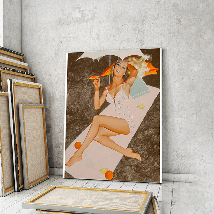 

Модульная картина Artel «Блондинка в розовом купальнике. Фримен Эллиотт» 105x70 см