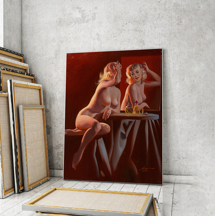 

Модульная картина Artel «За туалетным столиком, 1994 г. Дональд Раст» 120x80 см