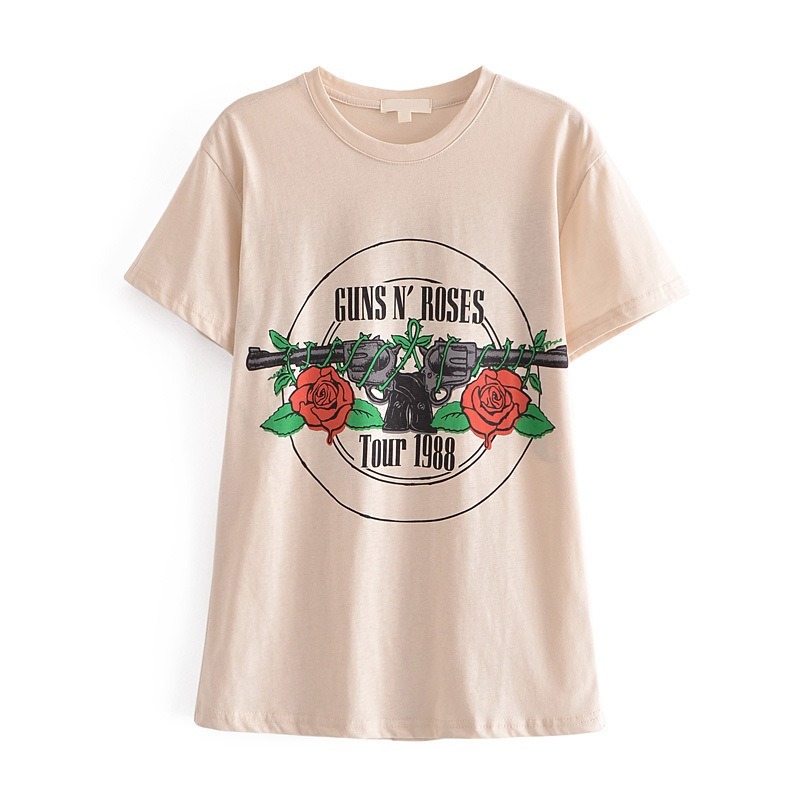 

Футболка женская Welcome to the Jungle Berni Fashion (S) Бежевый