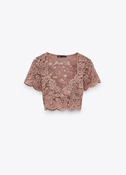 

Топ Zara S Коричневый (1203-545)