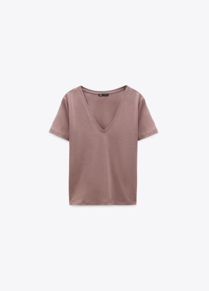 

Футболка Zara S Кофейная (1203-557)
