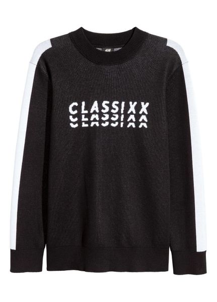 

Свитер H&M S Черно-белый (1095-355)