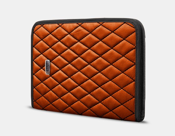 

Органайзер для документов А4 Mini от Carbag Оранжевый с черной строчкой черной окантовкой