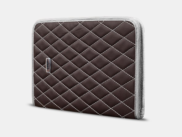 

Органайзер для документов А4 Mini от Carbag Коричневый с белой строчкой и белой окантовкой