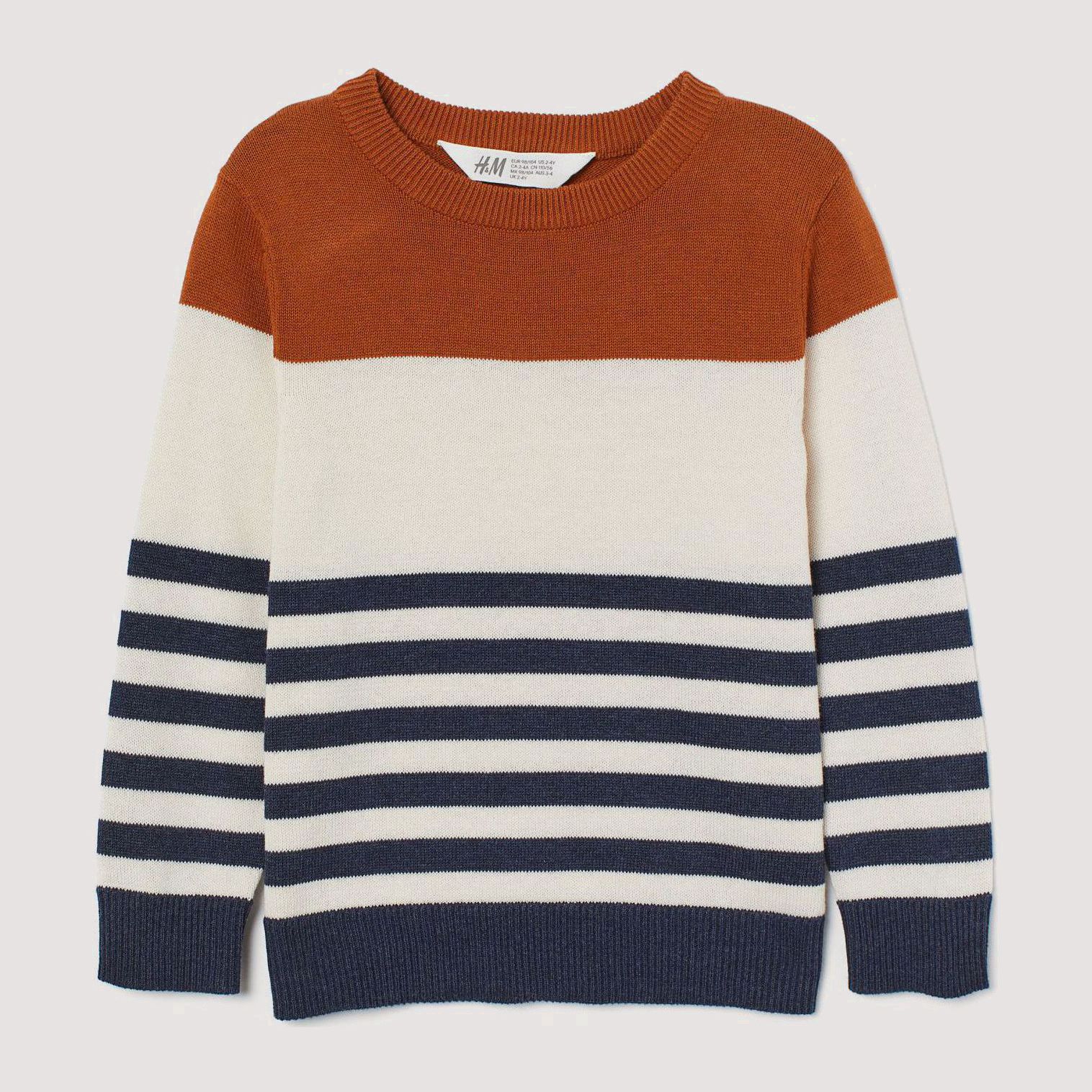 

Джемпер H&M 1406-6969912 98-104 см Коричнево-синий