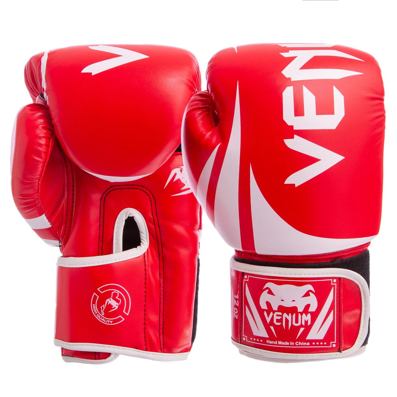 

Перчатки для бокса и единоборств Venum Heroe PU 8352 Red-White 10 унций