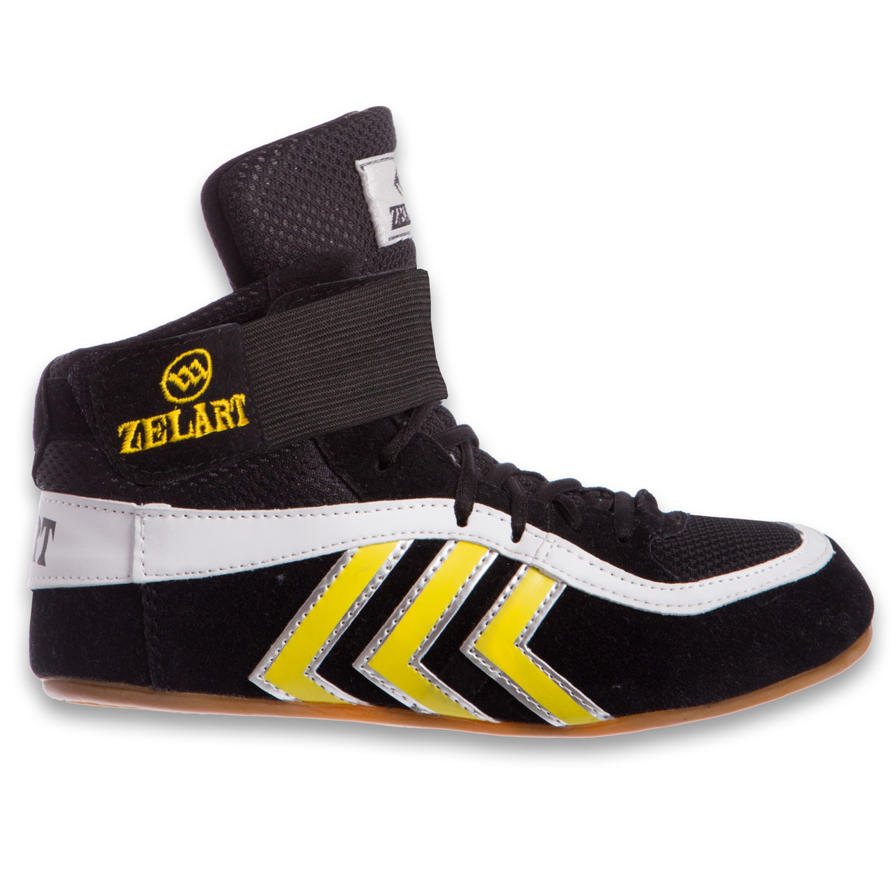 

Борцовки замшевые Zelart Scout Heroe 4858 размер 34 Black-White-Yellow