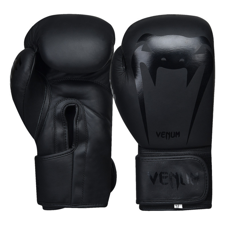 

Перчатки для бокса и единоборств Venum Giant Heroe кожаные 8315 Black 12 унций