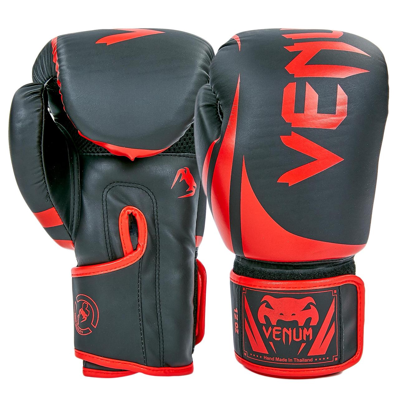 

Перчатки для бокса и единоборств Venum Heroe PU 8352 Black-Red 10 унций