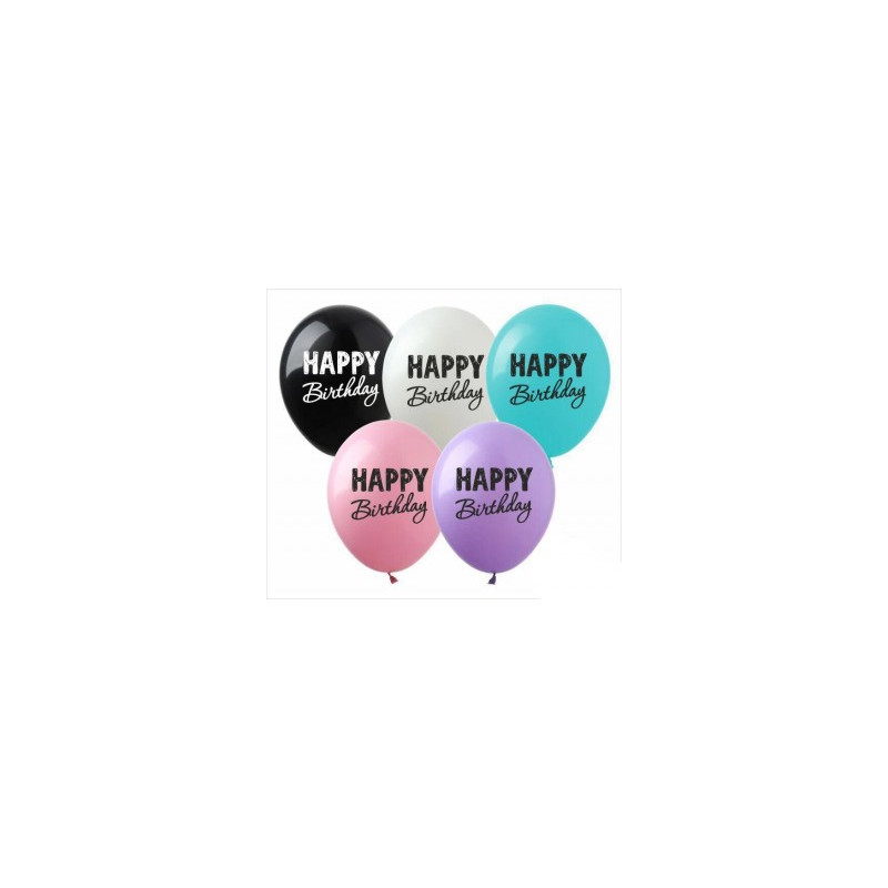 

Повітряні кульки Happy Birthday 100шт/уп 01933