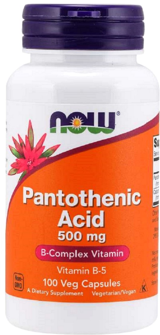 

Пантотеновая Кислота, Now Foods 100 Вегетарианских Капсул (733739004864)