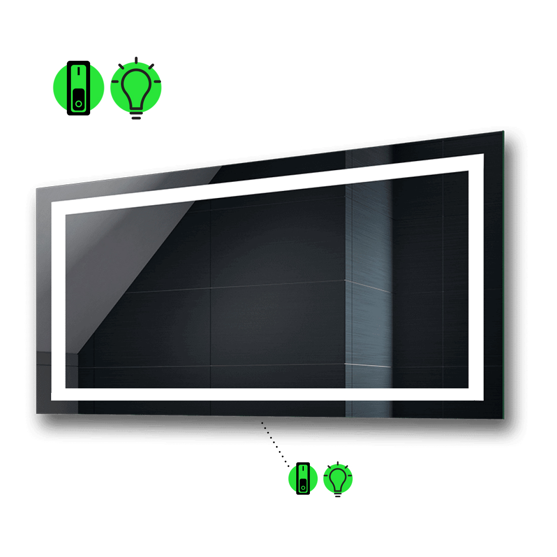 

Зеркало karnet с Led-подсветкой и механическим выключателем 140x90 см