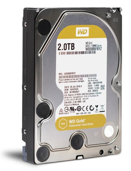 

Жесткий диск WD 3.5" SATA 3.0 2TB 7200 128MB Gold (WD2005FBYZ)