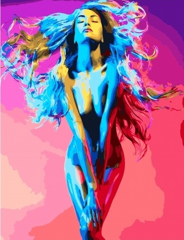

Картина по номерам. Rainbow Art "Яркая девушка" GX33618-RA