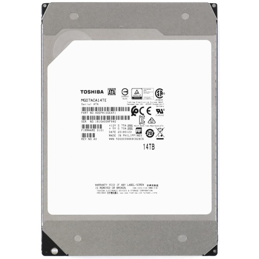 

Жесткий диск для сервера 3.5'' 14TB Toshiba (MG07ACA14TE)