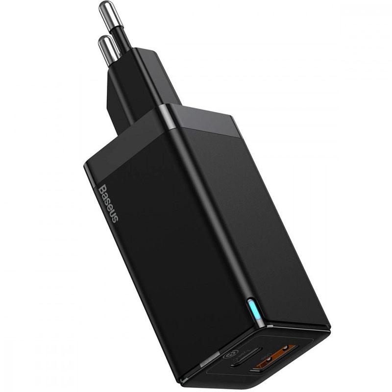 

СЗУ 1USB + Type-C Baseus GaN2 Quick Charger 45W +Type-C to Type-C Cable (CCGAN-Q01) Black