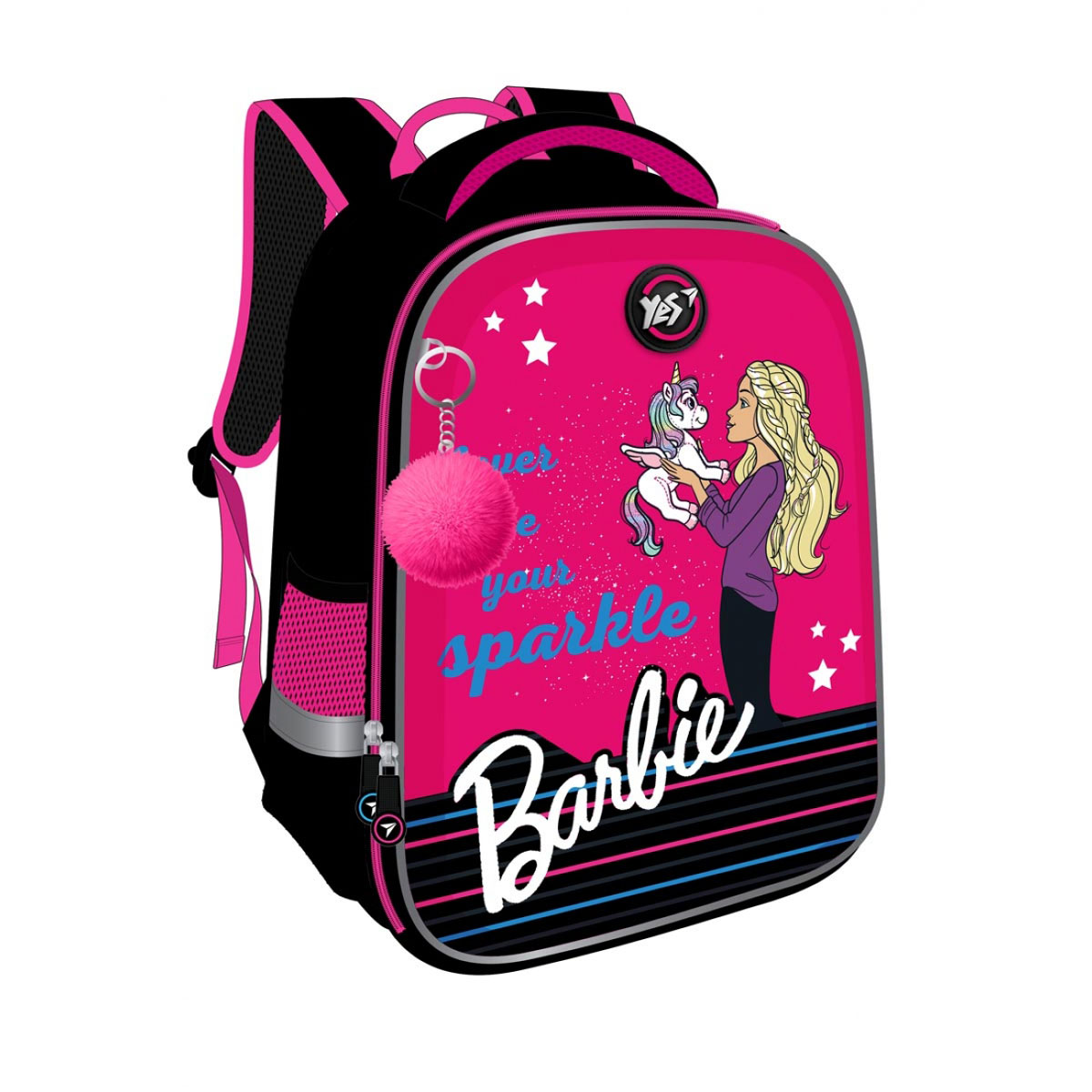 

Рюкзак YES YES H-100 Barbie 558785 чорний/малиновий