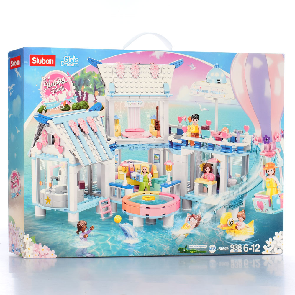 

Конструктор SLUBAN M38-B0929 Girls Dream Аквапарк, 938 деталей