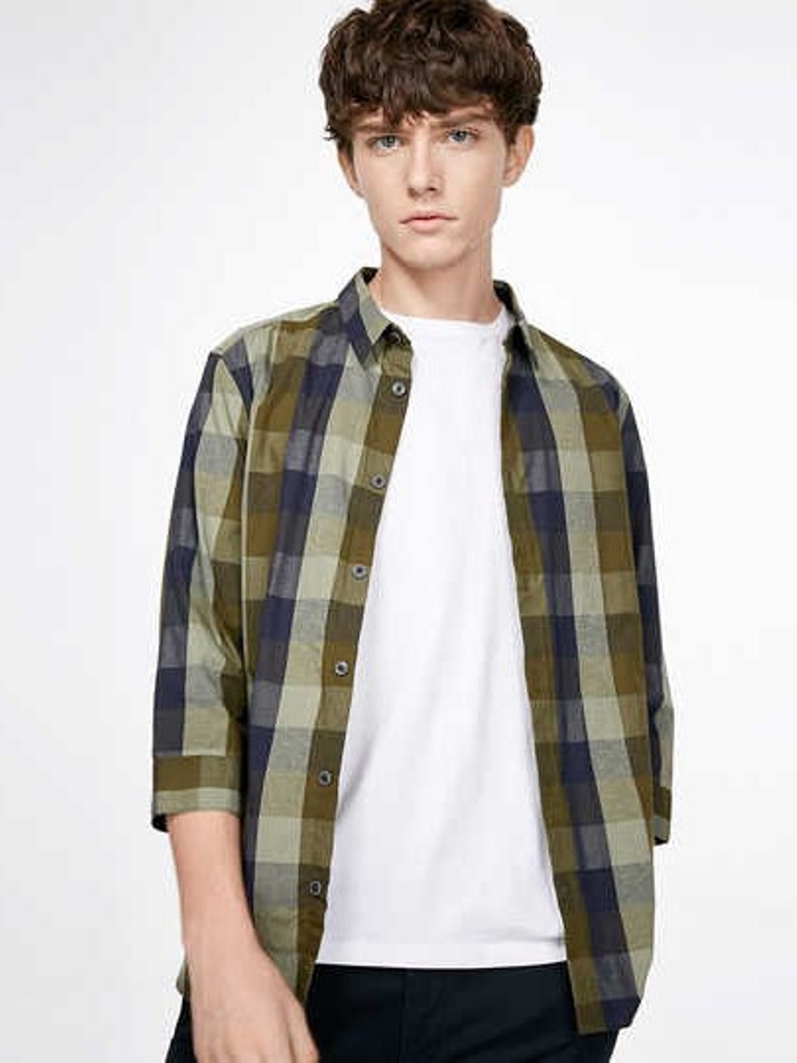 

Рубашка рукав 3/4 Jack & Jones 216331502  Зеленый, Рубашка рукав 3/4 Jack & Jones 216331502 L Зеленый