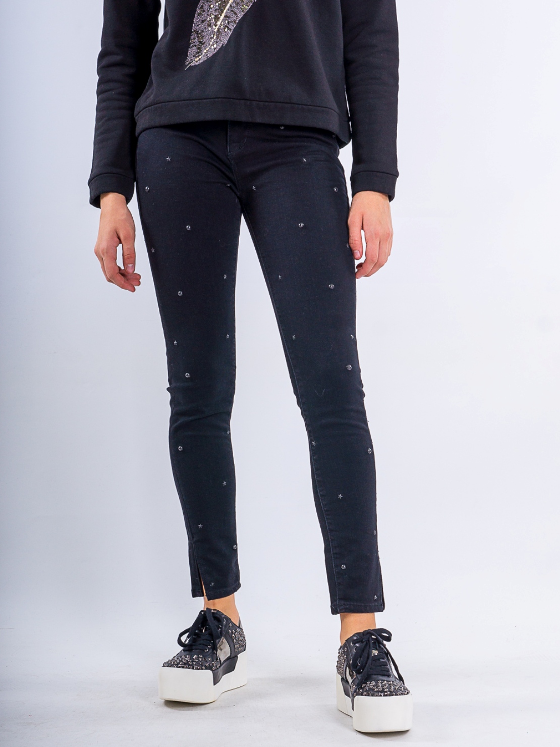 

Джинсы skinny с заклепками GAS 355759_21200  Черный, Джинсы skinny с заклепками GAS 355759_21200 S Черный