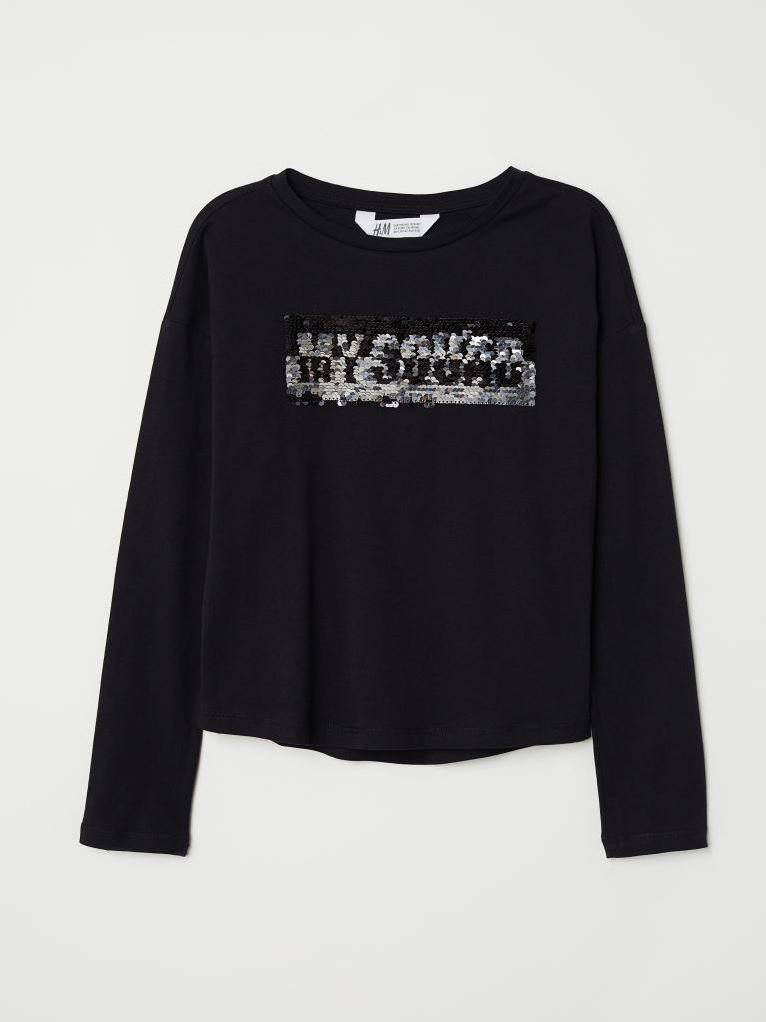 

Лонгслив H&M 0621499 170 cm (59628170cm) Черный