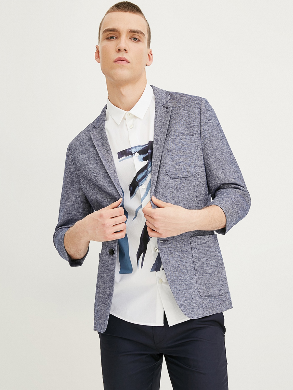 

Льняной пиджак Jack & Jones 21728P502  Синий, Льняной пиджак Jack & Jones 21728P502 XL Синий