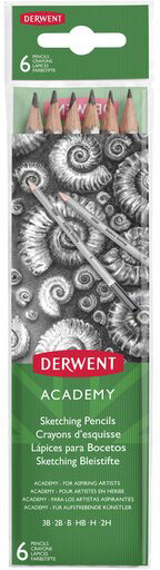 

Набор чернографитных карандашей Derwent Academy Sketching 6 шт 2H-3B (2300086)