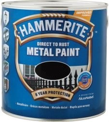 

Краска по металлу 3 в 1 антикоррозионная гладкая Hammerite серебристая 2,5л